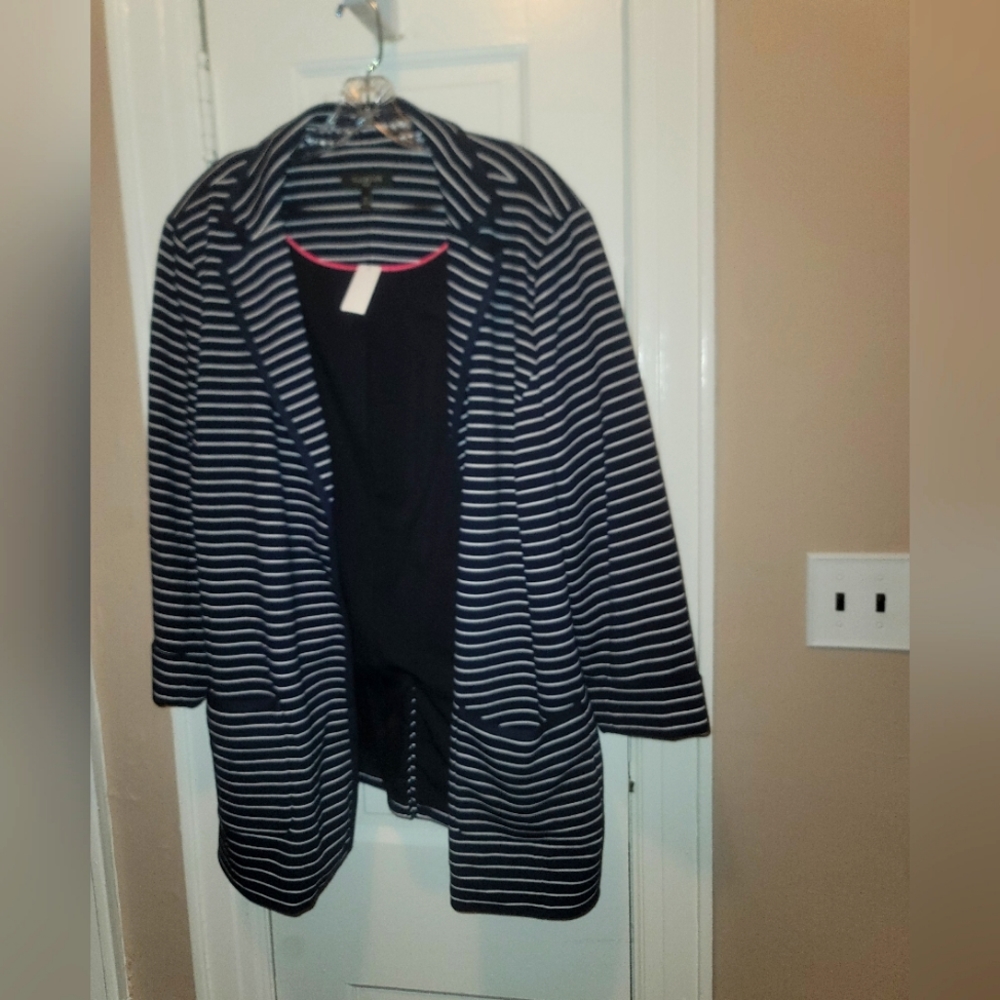 Talbots Plus Size Pinstripe Blazer - Size 3X